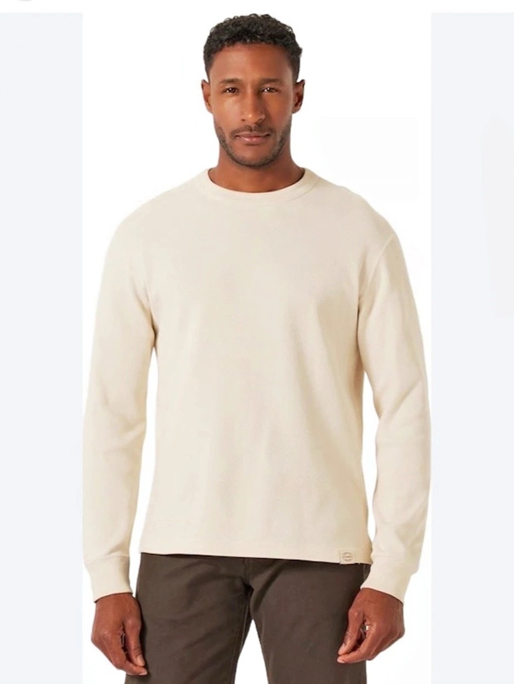 Filson Waffle Knit Thermal Crewneck Long Sleeve Cream Small